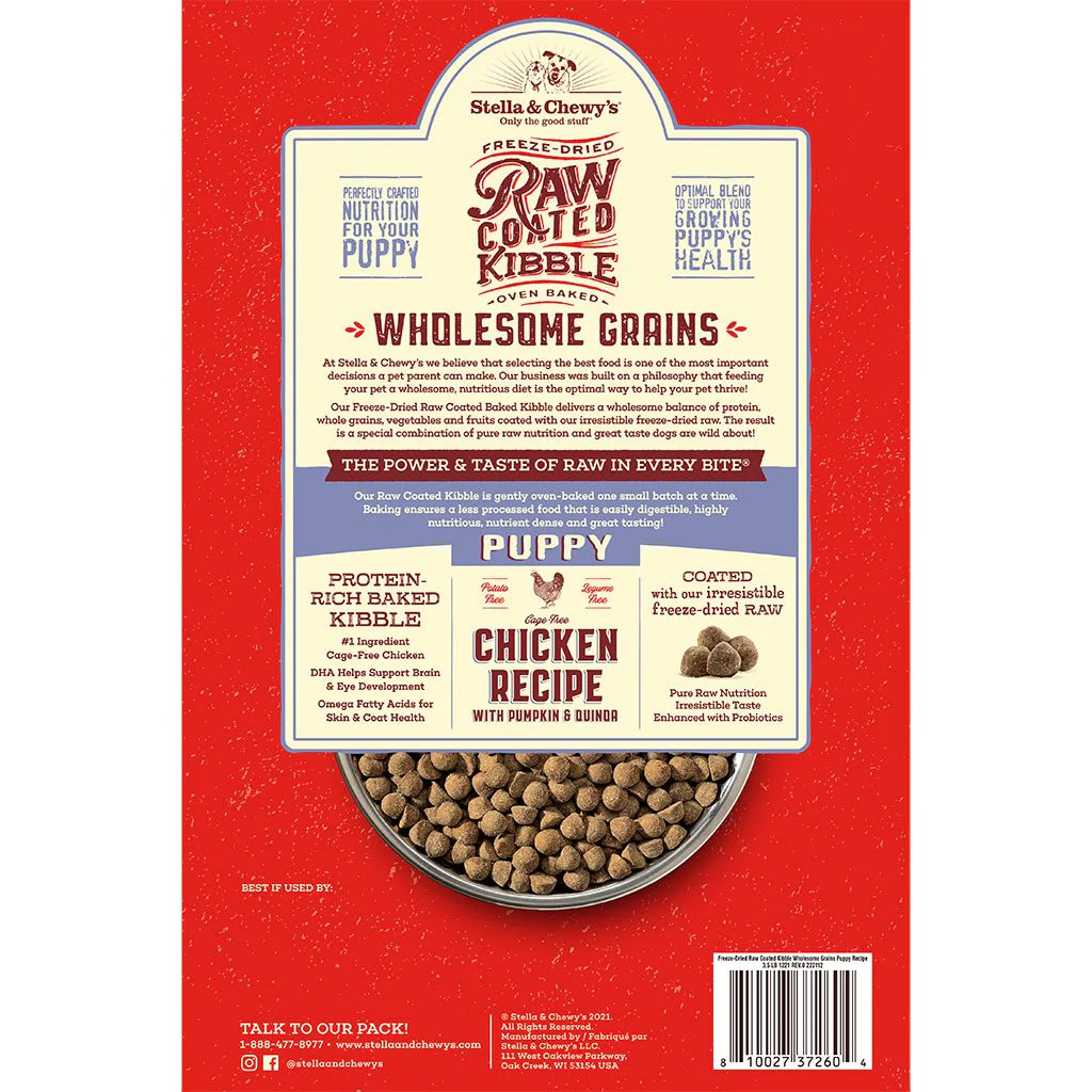 Raw Coated Kibble with Wholesome Grains - Chicken, Pumpkin & Quinoa for Puppies - Image 2