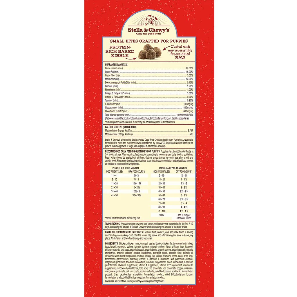 Raw Coated Kibble with Wholesome Grains - Chicken, Pumpkin & Quinoa for Puppies - Image 3